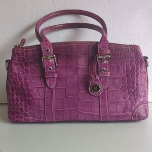 Nile Crocodile Embossed Leather Bag
